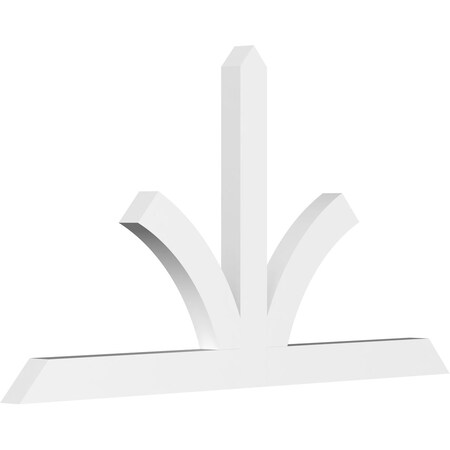 Ekena Millwork Richland Architectural Grade PVC Gable Bracket, 96"W x 52"H x 4"D x 6"F, 13/12 Pitch GBP096X52X0406RIC00